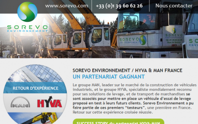 Découvrez le partanariat gagnant entre SOREVO ENVIRONNEMENT/ HYVA & MAN FRANCE